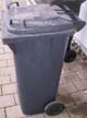 M&uuml;lltonne 120 Liter schwarz fahrbar
